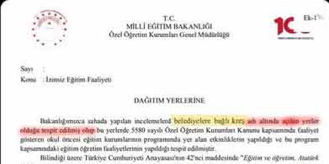 MEB’in resmi yazısı ortaya çıktı: Kreş adı altında anaokulu açılmış